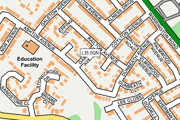 L35 0QN map - OS OpenMap – Local (Ordnance Survey)