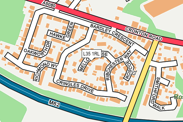 L35 1RL map - OS OpenMap – Local (Ordnance Survey)