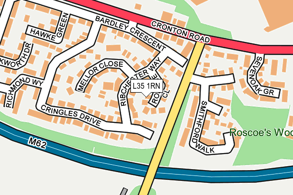 L35 1RN map - OS OpenMap – Local (Ordnance Survey)