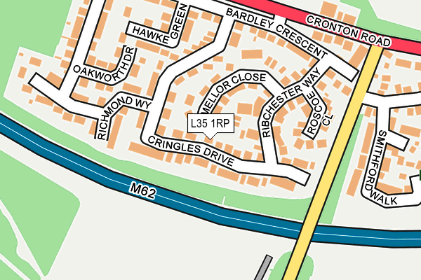 L35 1RP map - OS OpenMap – Local (Ordnance Survey)