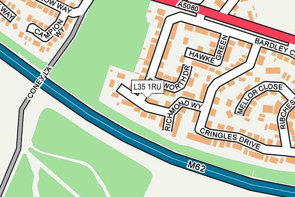 L35 1RU map - OS OpenMap – Local (Ordnance Survey)