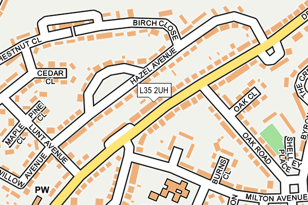 L35 2UH map - OS OpenMap – Local (Ordnance Survey)