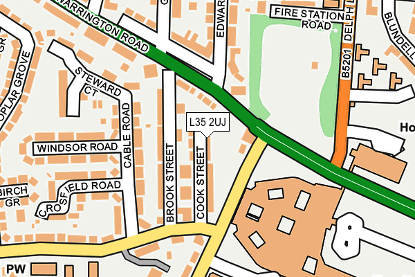 L35 2UJ map - OS OpenMap – Local (Ordnance Survey)