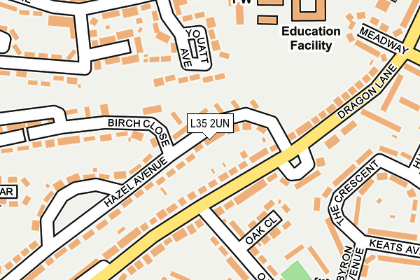 L35 2UN map - OS OpenMap – Local (Ordnance Survey)