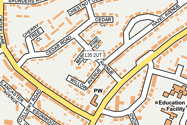 L35 2UT map - OS OpenMap – Local (Ordnance Survey)