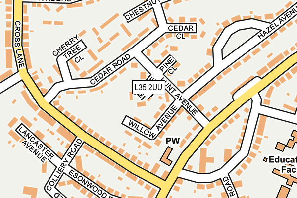 L35 2UU map - OS OpenMap – Local (Ordnance Survey)