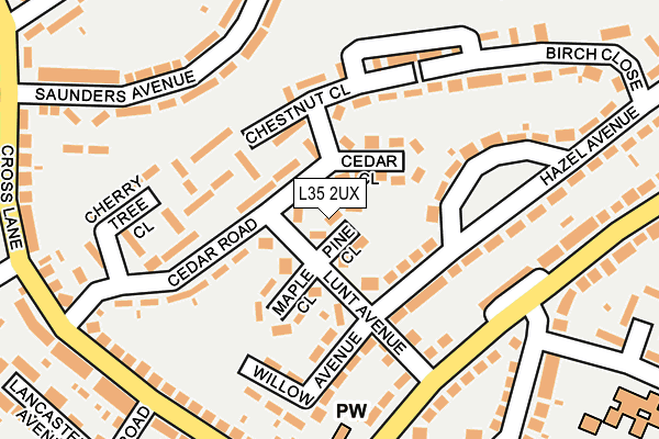 L35 2UX map - OS OpenMap – Local (Ordnance Survey)