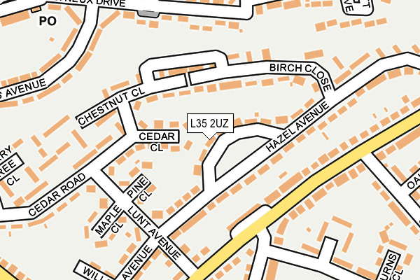 L35 2UZ map - OS OpenMap – Local (Ordnance Survey)