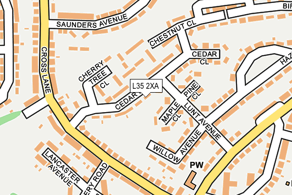 L35 2XA map - OS OpenMap – Local (Ordnance Survey)