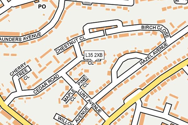 L35 2XB map - OS OpenMap – Local (Ordnance Survey)