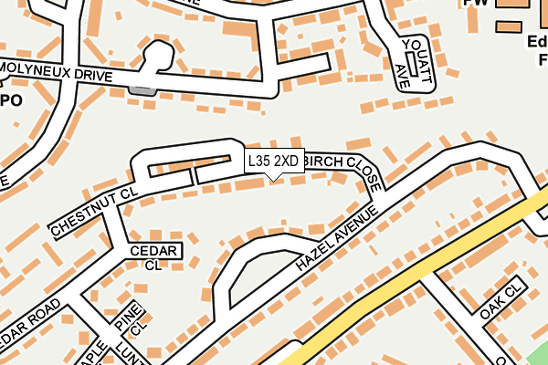 L35 2XD map - OS OpenMap – Local (Ordnance Survey)