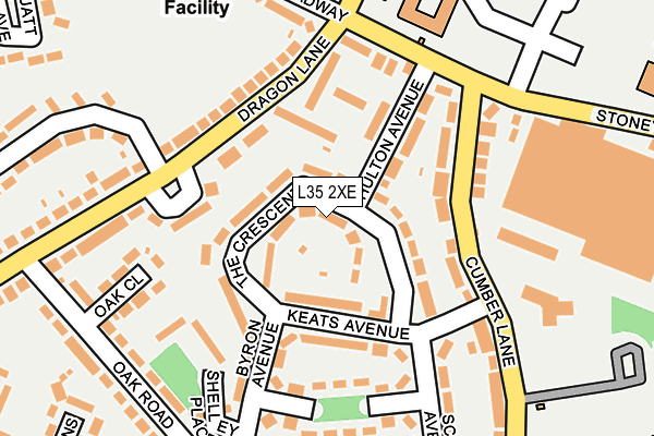 L35 2XE map - OS OpenMap – Local (Ordnance Survey)