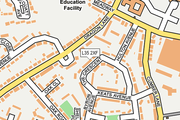L35 2XF map - OS OpenMap – Local (Ordnance Survey)