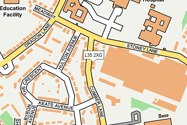 L35 2XG map - OS OpenMap – Local (Ordnance Survey)