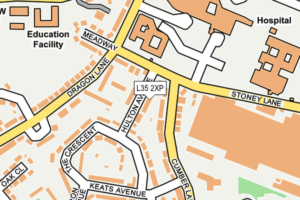 L35 2XP map - OS OpenMap – Local (Ordnance Survey)