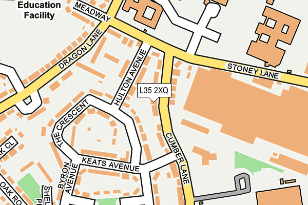 L35 2XQ map - OS OpenMap – Local (Ordnance Survey)