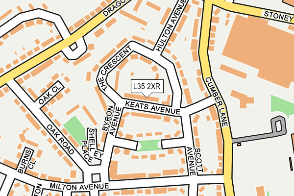 L35 2XR map - OS OpenMap – Local (Ordnance Survey)