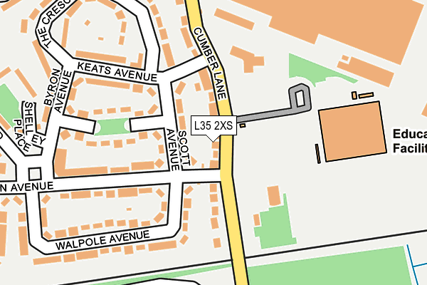 L35 2XS map - OS OpenMap – Local (Ordnance Survey)