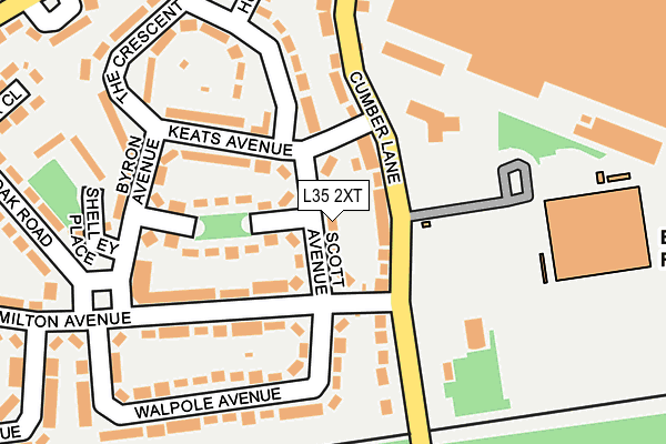 L35 2XT map - OS OpenMap – Local (Ordnance Survey)