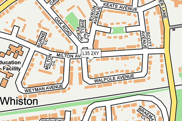 L35 2XY map - OS OpenMap – Local (Ordnance Survey)