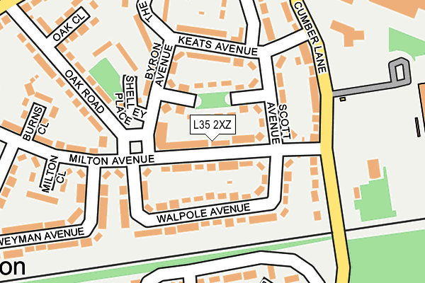 L35 2XZ map - OS OpenMap – Local (Ordnance Survey)
