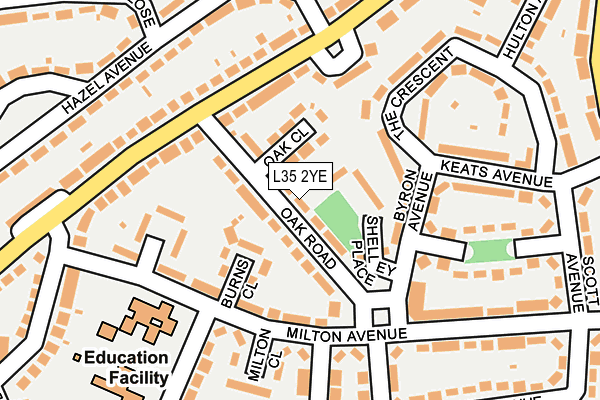 L35 2YE map - OS OpenMap – Local (Ordnance Survey)