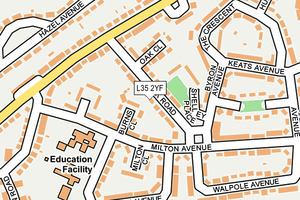 L35 2YF map - OS OpenMap – Local (Ordnance Survey)