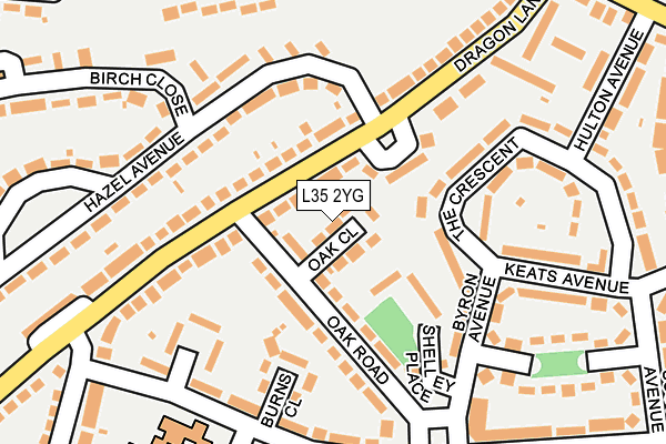 L35 2YG map - OS OpenMap – Local (Ordnance Survey)