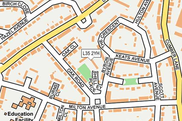 L35 2YH map - OS OpenMap – Local (Ordnance Survey)
