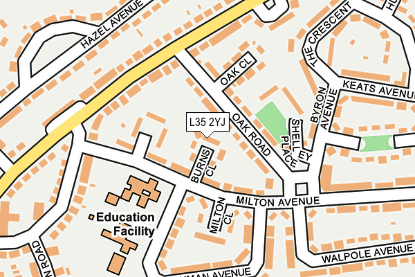L35 2YJ map - OS OpenMap – Local (Ordnance Survey)