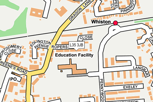 L35 3JB map - OS OpenMap – Local (Ordnance Survey)