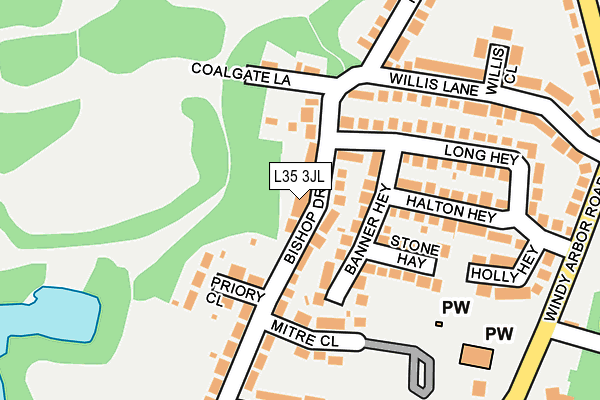 L35 3JL map - OS OpenMap – Local (Ordnance Survey)