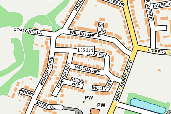 L35 3JN map - OS OpenMap – Local (Ordnance Survey)