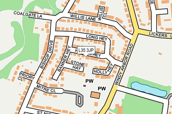 L35 3JP map - OS OpenMap – Local (Ordnance Survey)