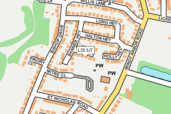 L35 3JT map - OS OpenMap – Local (Ordnance Survey)