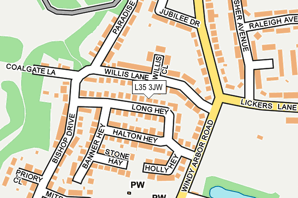 L35 3JW map - OS OpenMap – Local (Ordnance Survey)
