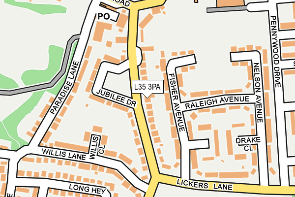 L35 3PA map - OS OpenMap – Local (Ordnance Survey)