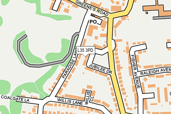 L35 3PD map - OS OpenMap – Local (Ordnance Survey)