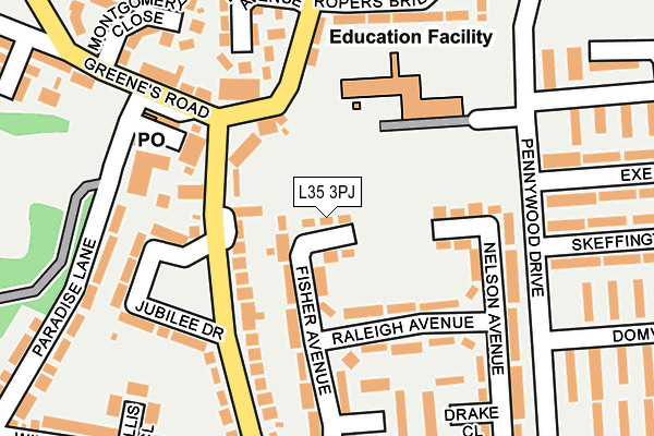 L35 3PJ map - OS OpenMap – Local (Ordnance Survey)