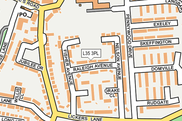 L35 3PL map - OS OpenMap – Local (Ordnance Survey)