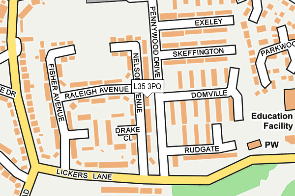 L35 3PQ map - OS OpenMap – Local (Ordnance Survey)