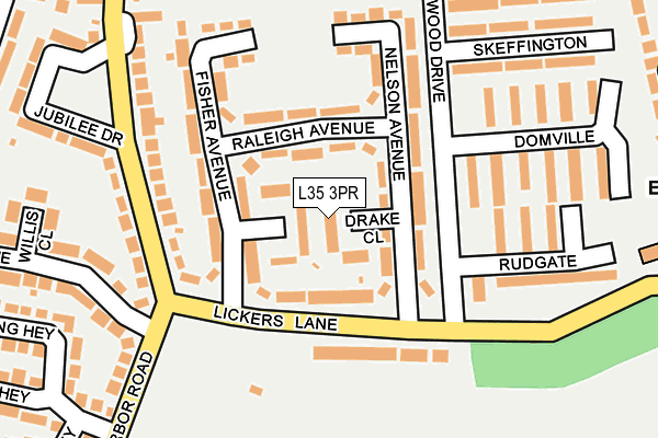 L35 3PR map - OS OpenMap – Local (Ordnance Survey)