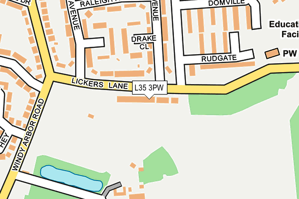 L35 3PW map - OS OpenMap – Local (Ordnance Survey)