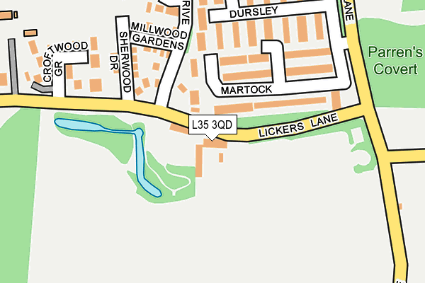 L35 3QD map - OS OpenMap – Local (Ordnance Survey)