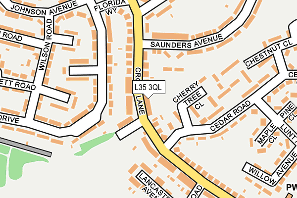 L35 3QL map - OS OpenMap – Local (Ordnance Survey)