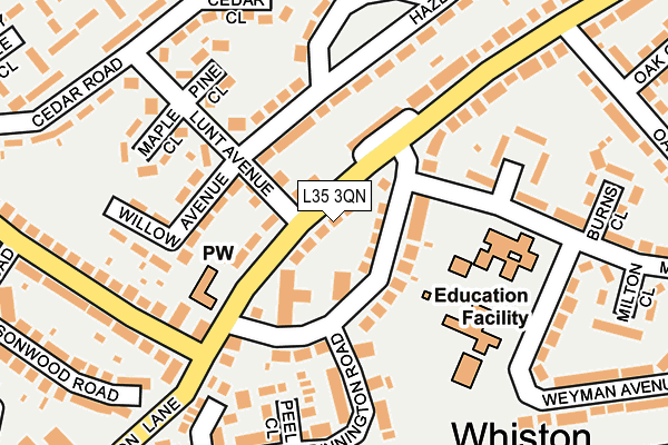 L35 3QN map - OS OpenMap – Local (Ordnance Survey)
