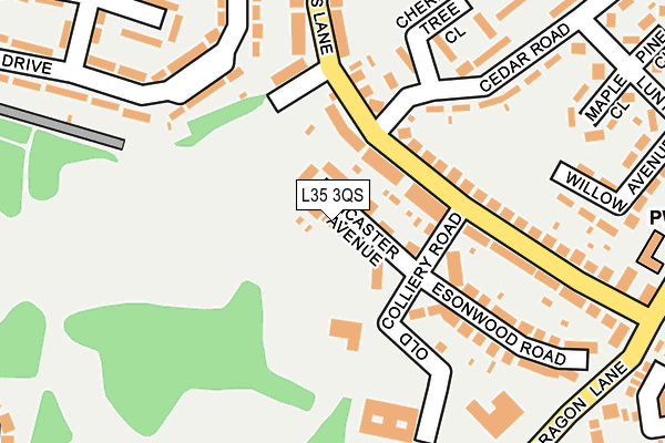 L35 3QS map - OS OpenMap – Local (Ordnance Survey)