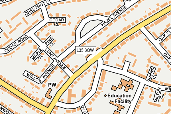 L35 3QW map - OS OpenMap – Local (Ordnance Survey)