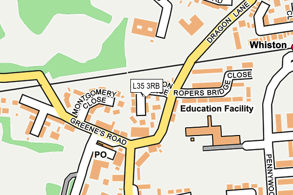 L35 3RB map - OS OpenMap – Local (Ordnance Survey)