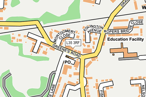 L35 3RF map - OS OpenMap – Local (Ordnance Survey)